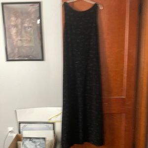 Formal evening dress.  Elegant scoop back.  Suttle  sparkle.